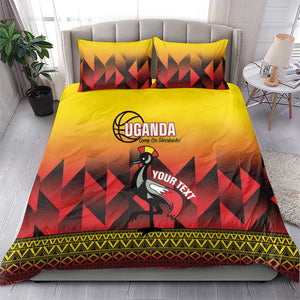 Afro Basketball Custom Uganda Bedding Set Come On Silverbacks African Pattern - African Pride