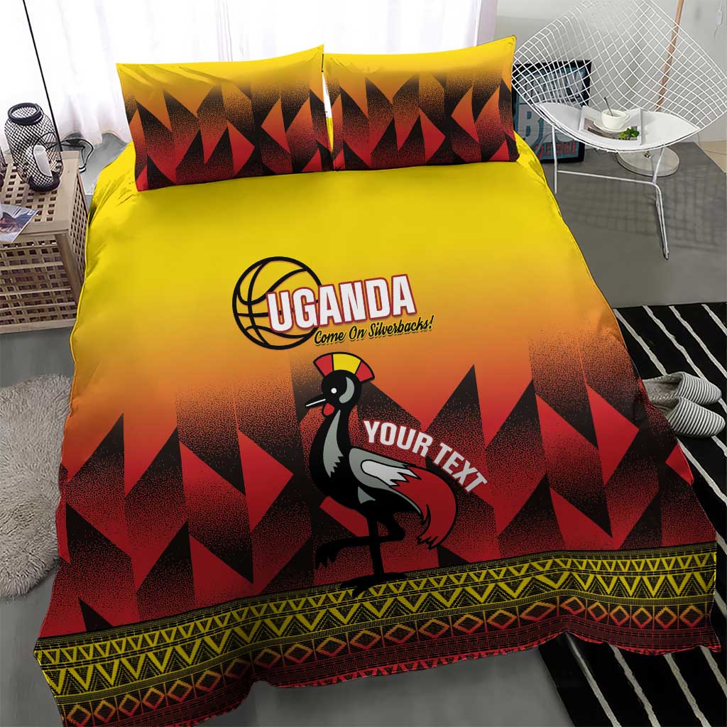 Afro Basketball Custom Uganda Bedding Set Come On Silverbacks African Pattern - African Pride