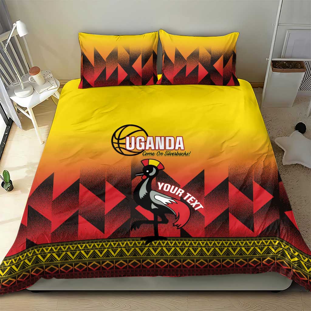 Afro Basketball Custom Uganda Bedding Set Come On Silverbacks African Pattern - African Pride