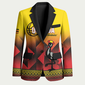 Uganda Basketball Custom Blazer Come On Silverbacks African Pattern