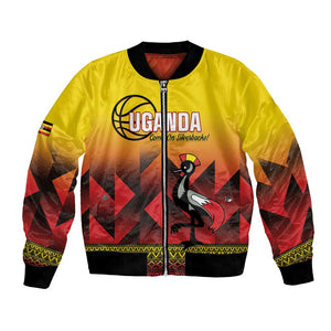 Afro Basketball Custom Uganda Bomber Jacket Come On Silverbacks African Pattern - African Pride