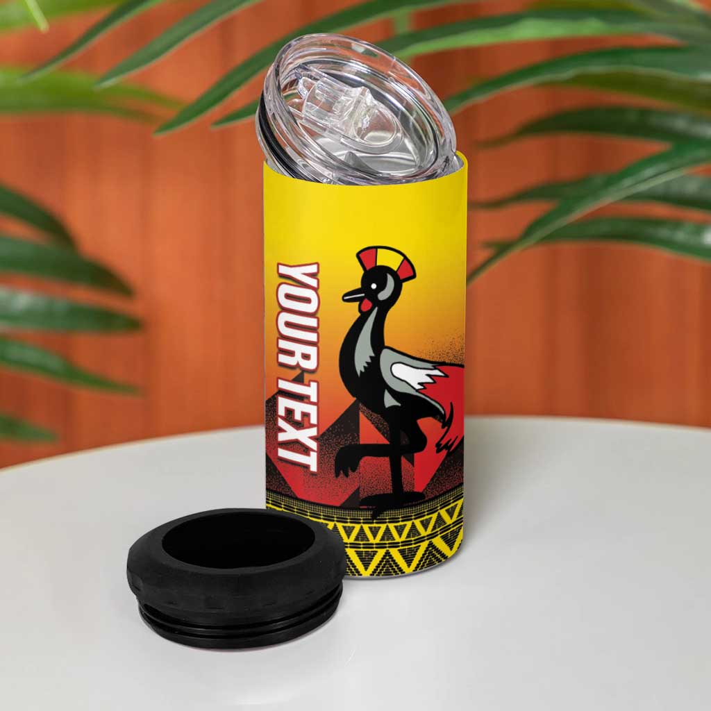 Afro Basketball Custom Uganda 4 in 1 Can Cooler Tumbler Come On Silverbacks African Pattern - African Pride