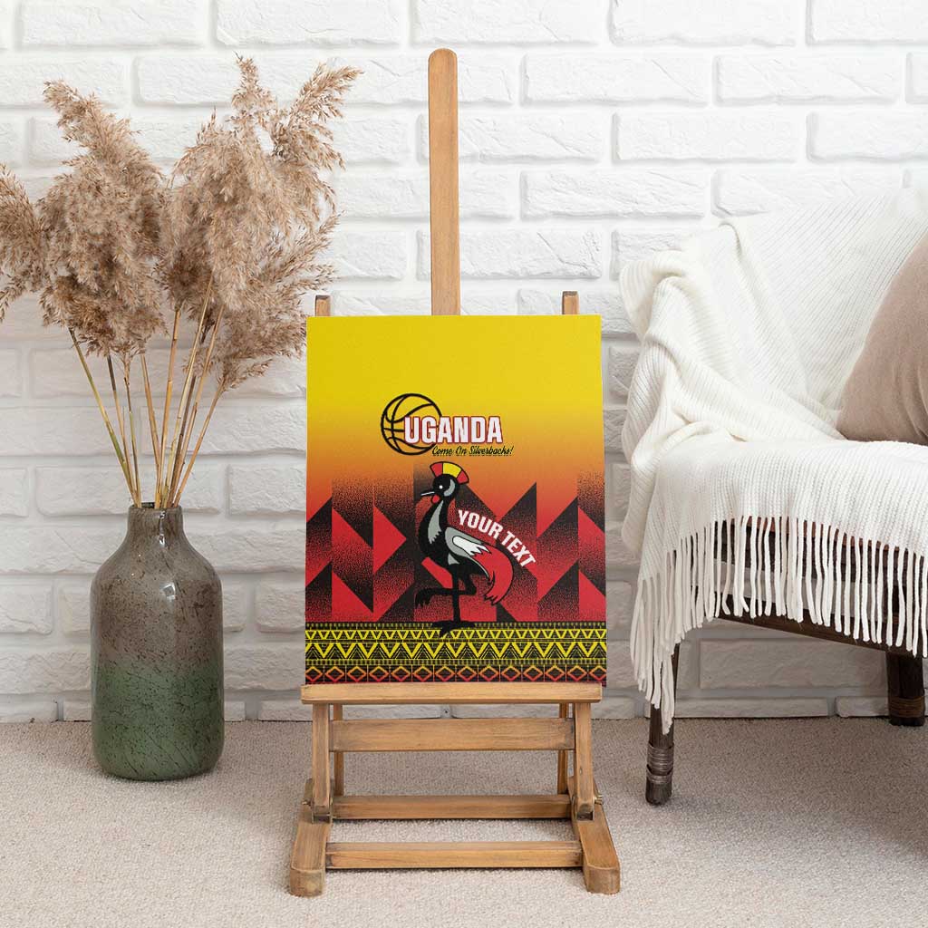 Afro Basketball Custom Uganda Canvas Wall Art Come On Silverbacks African Pattern - African Pride