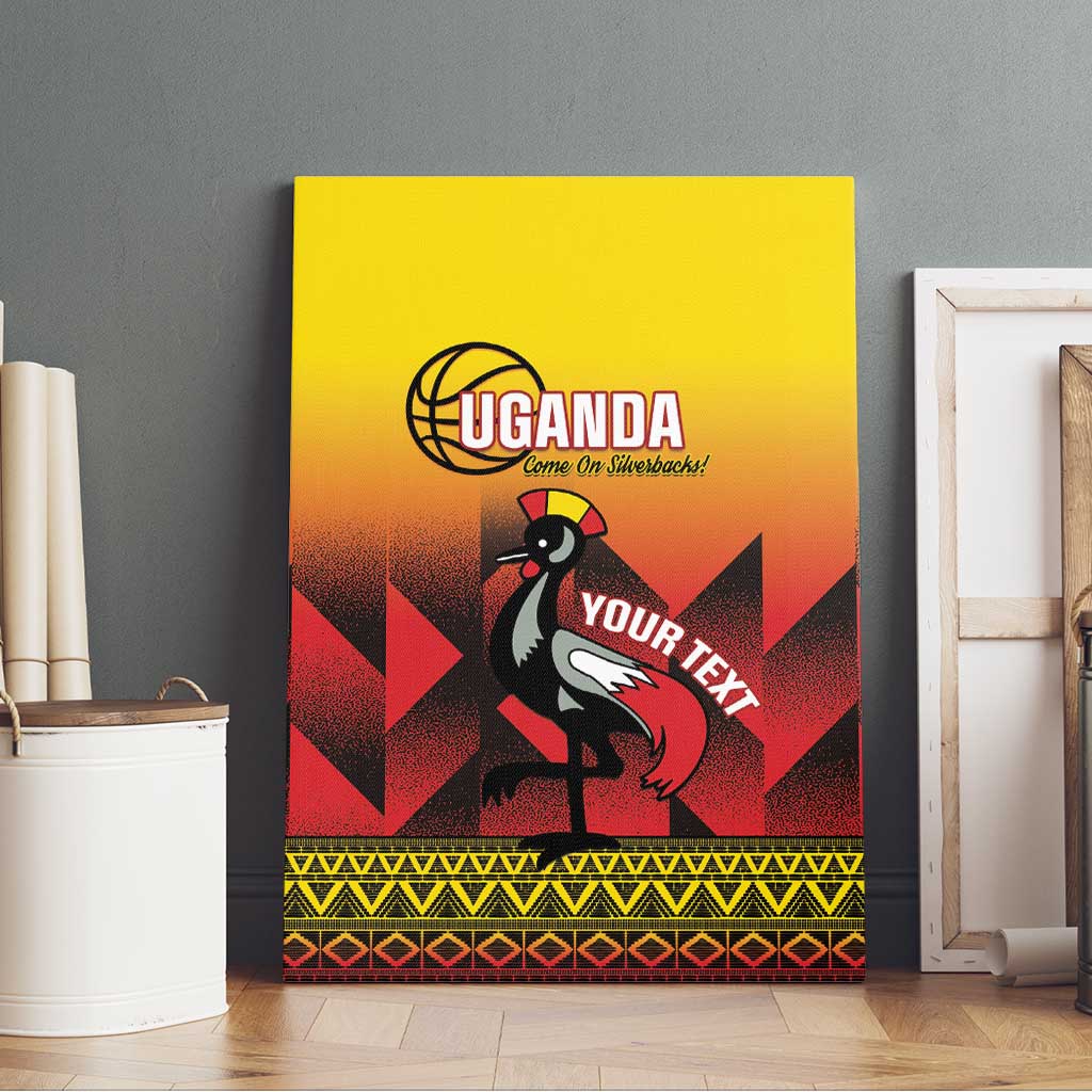 Afro Basketball Custom Uganda Canvas Wall Art Come On Silverbacks African Pattern - African Pride