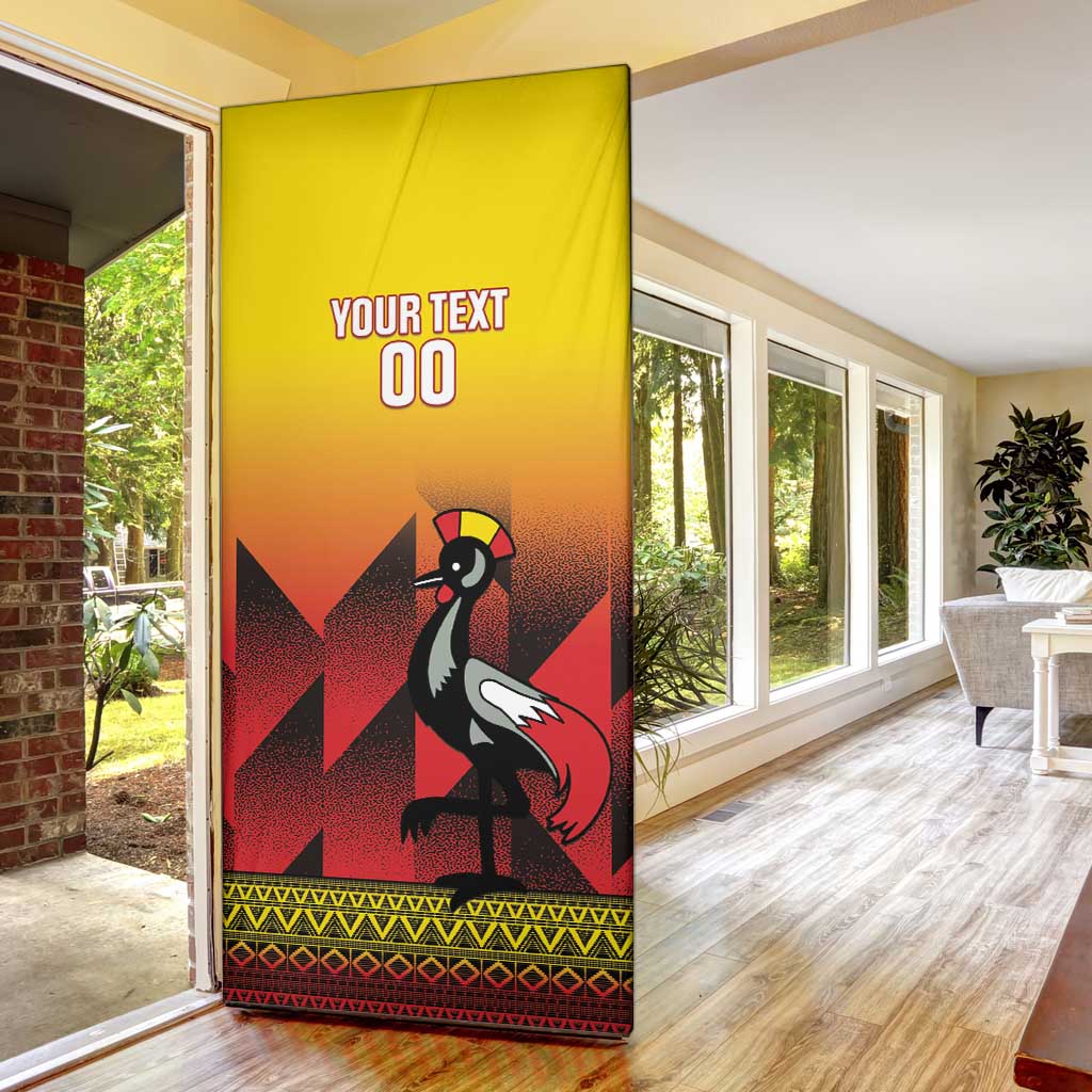 Uganda Basketball Custom Door Cover Come On Silverbacks African Pattern