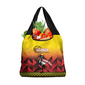 Afro Basketball Custom Uganda Grocery Bag Come On Silverbacks African Pattern - African Pride