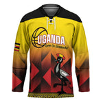 Uganda Basketball Custom Hockey Jersey Come On Silverbacks African Pattern