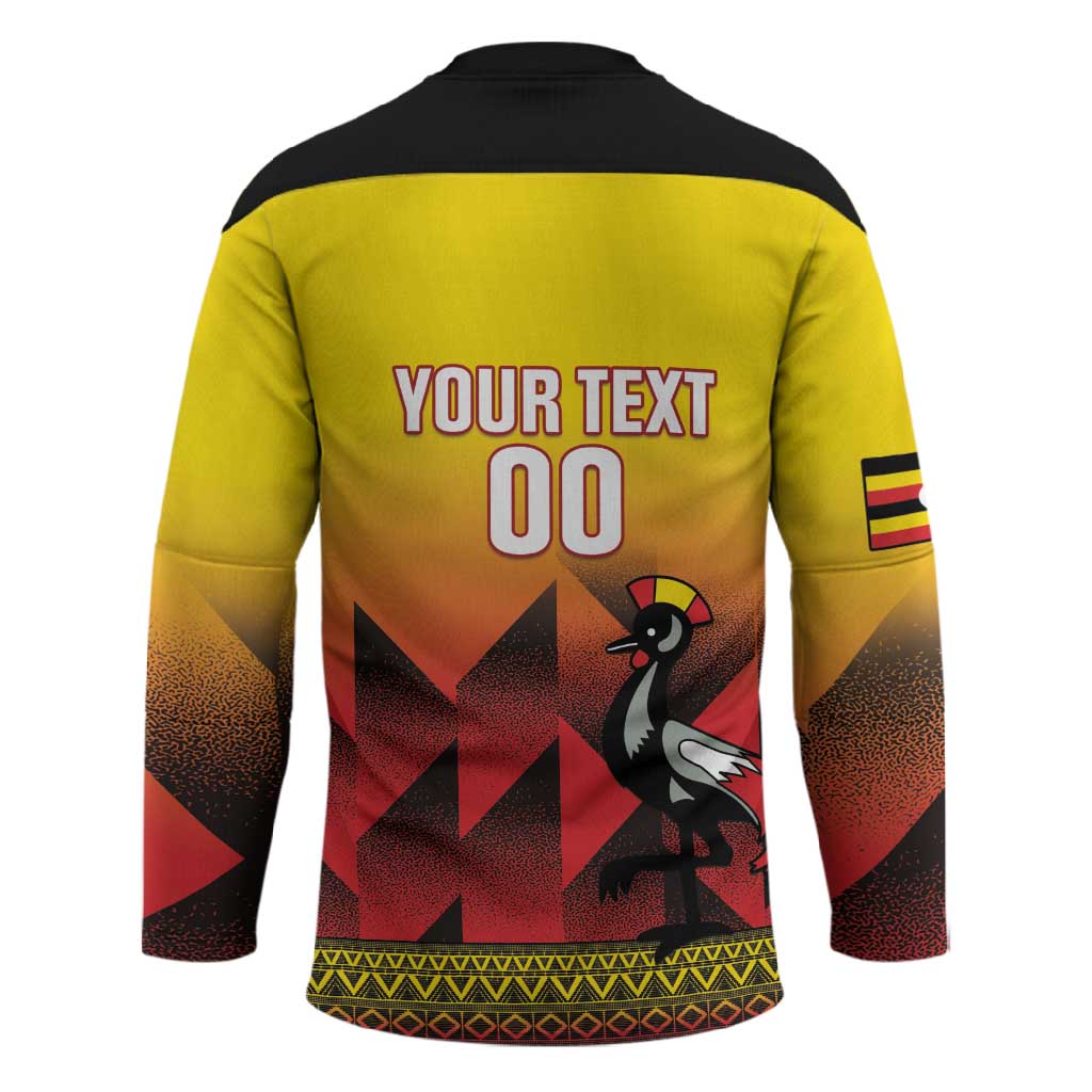 Uganda Basketball Custom Hockey Jersey Come On Silverbacks African Pattern