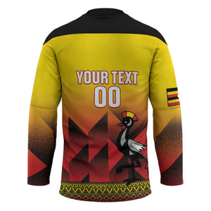 Uganda Basketball Custom Hockey Jersey Come On Silverbacks African Pattern