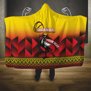 Afro Basketball Custom Uganda Hooded Blanket Come On Silverbacks African Pattern - African Pride