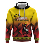 Afro Basketball Custom Uganda Hoodie Come On Silverbacks African Pattern - African Pride