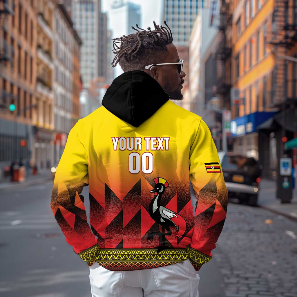 Afro Basketball Custom Uganda Hoodie Come On Silverbacks African Pattern - African Pride