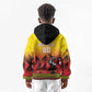 Afro Basketball Custom Uganda Kid Hoodie Come On Silverbacks African Pattern - African Pride