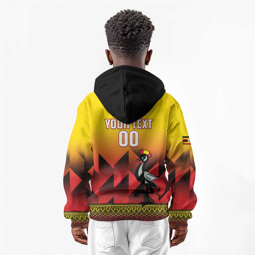 Afro Basketball Custom Uganda Kid Hoodie Come On Silverbacks African Pattern - African Pride