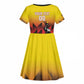 Afro Basketball Custom Uganda Kid Short Sleeve Dress Come On Silverbacks African Pattern - African Pride