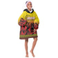 Afro Basketball Custom Uganda Kid Wearable Blanket Hoodie Come On Silverbacks African Pattern - African Pride