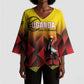 Uganda Basketball Custom Kimono Sleeve Blouse Come On Silverbacks African Pattern