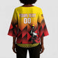 Uganda Basketball Custom Kimono Sleeve Blouse Come On Silverbacks African Pattern