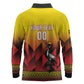 Afro Basketball Custom Uganda Long Sleeve Polo Shirt Come On Silverbacks African Pattern - African Pride