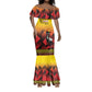 Afro Basketball Custom Uganda Mermaid Dress Come On Silverbacks African Pattern - African Pride