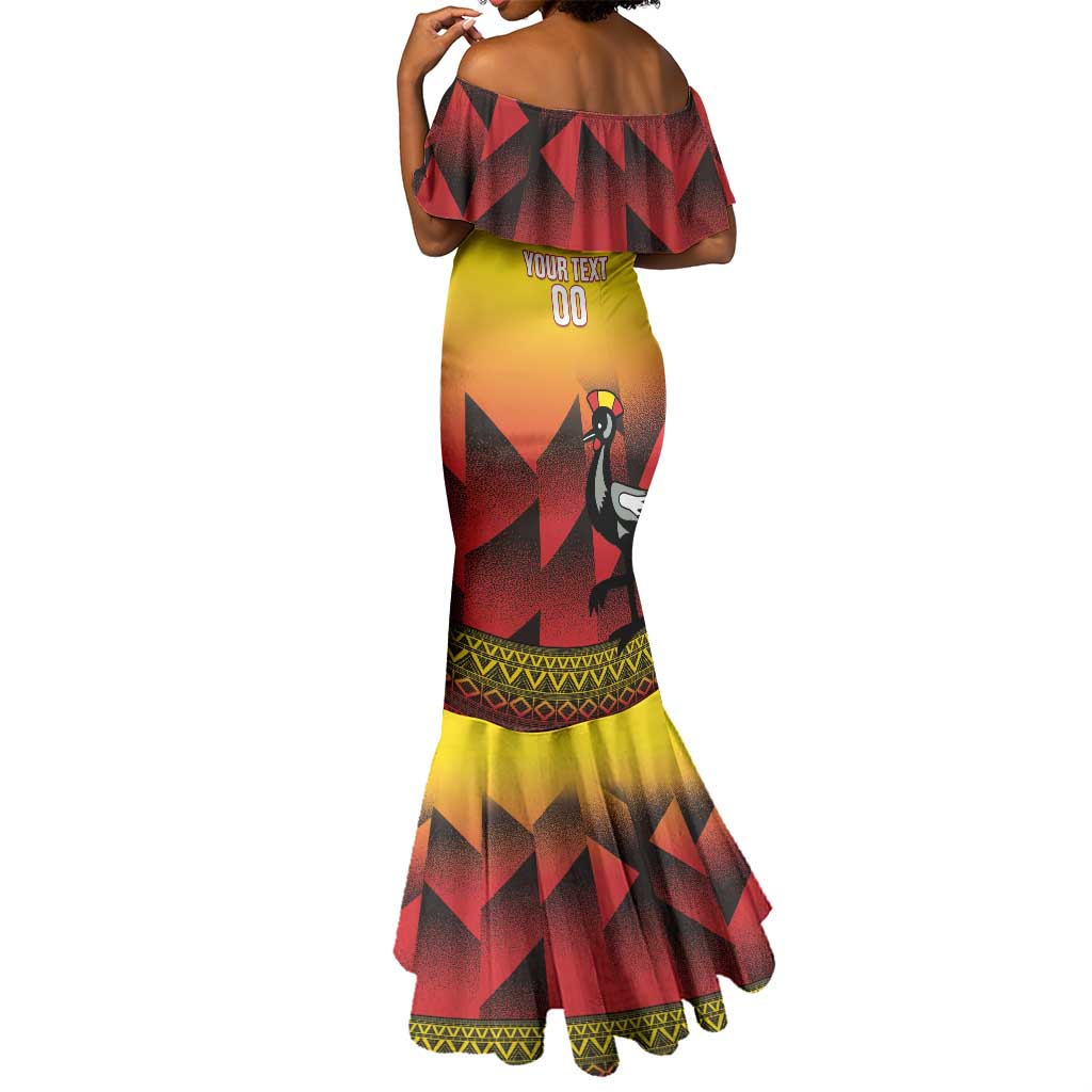 Afro Basketball Custom Uganda Mermaid Dress Come On Silverbacks African Pattern - African Pride