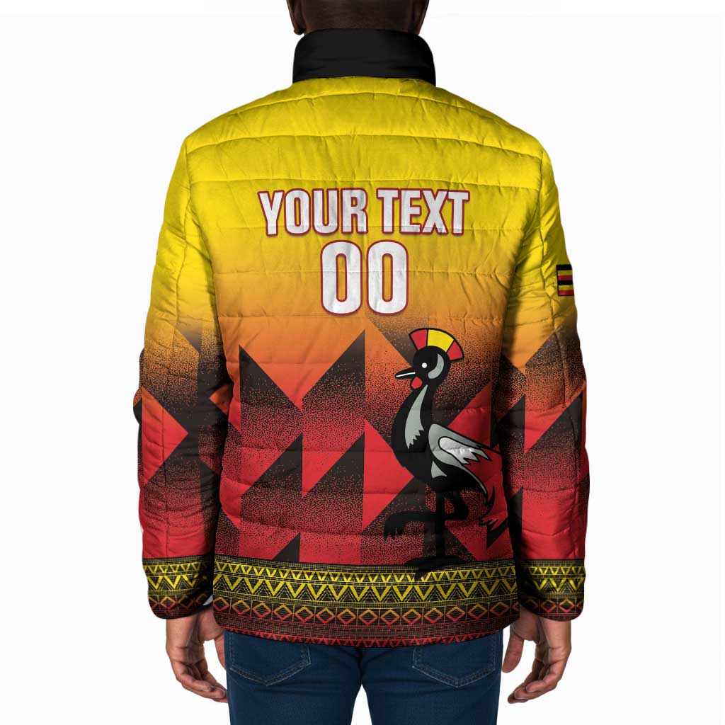 Uganda Basketball Custom Padded Jacket Come On Silverbacks African Pattern