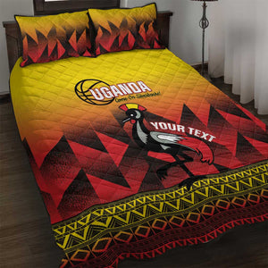 Afro Basketball Custom Uganda Quilt Bed Set Come On Silverbacks African Pattern - African Pride