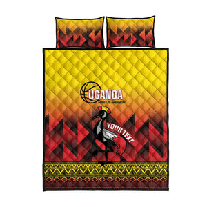 Afro Basketball Custom Uganda Quilt Bed Set Come On Silverbacks African Pattern - African Pride