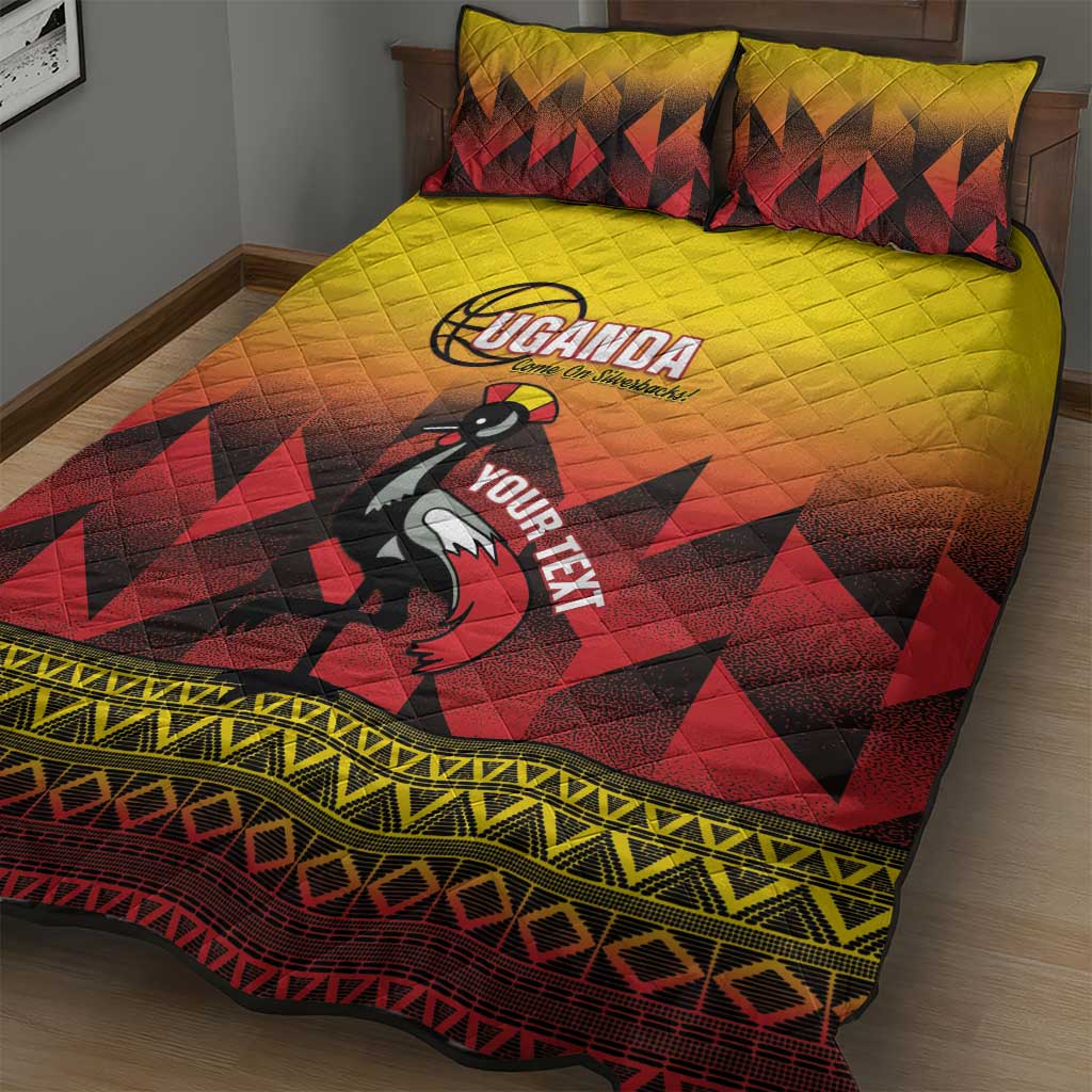 Afro Basketball Custom Uganda Quilt Bed Set Come On Silverbacks African Pattern - African Pride