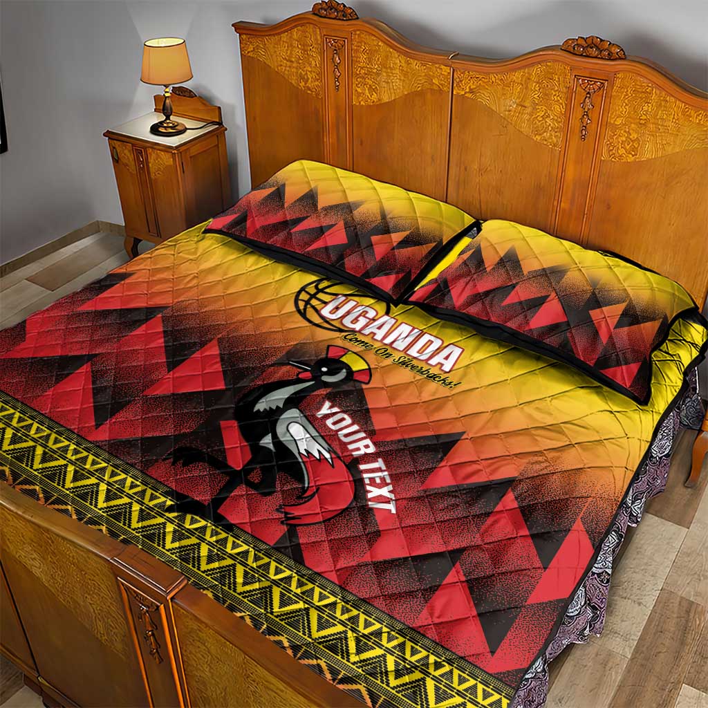 Afro Basketball Custom Uganda Quilt Bed Set Come On Silverbacks African Pattern - African Pride