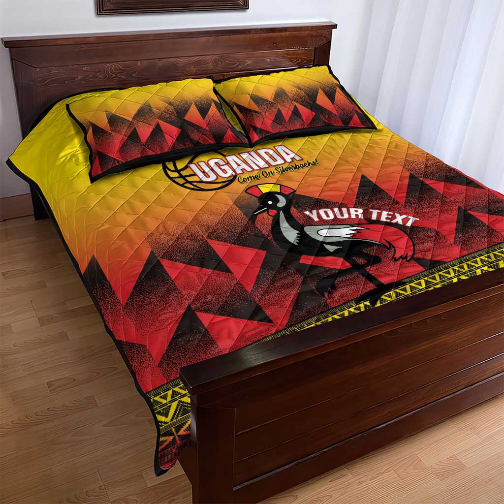 Afro Basketball Custom Uganda Quilt Bed Set Come On Silverbacks African Pattern - African Pride