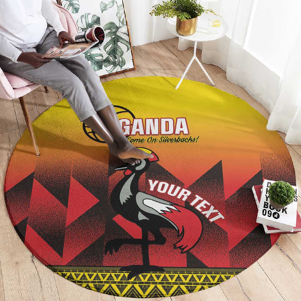 Afro Basketball Custom Uganda Round Carpet Come On Silverbacks African Pattern - African Pride