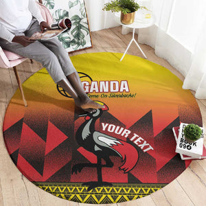 Afro Basketball Custom Uganda Round Carpet Come On Silverbacks African Pattern - African Pride