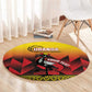 Afro Basketball Custom Uganda Round Carpet Come On Silverbacks African Pattern - African Pride