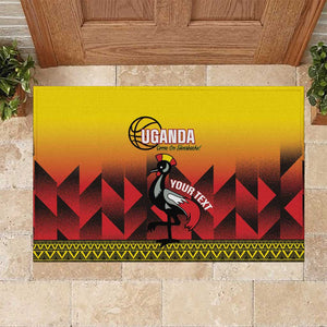 Afro Basketball Custom Uganda Rubber Doormat Come On Silverbacks African Pattern - African Pride
