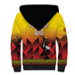 Afro Basketball Custom Uganda Sherpa Hoodie Come On Silverbacks African Pattern - African Pride