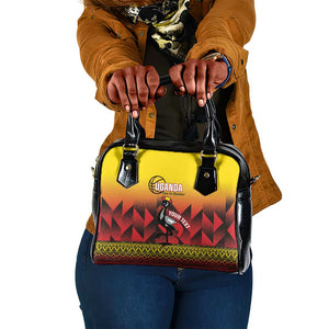 Afro Basketball Custom Uganda Shoulder Handbag Come On Silverbacks African Pattern - African Pride