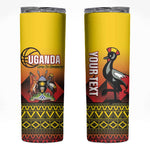 Afro Basketball Custom Uganda Skinny Tumbler Come On Silverbacks African Pattern - African Pride