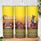 Afro Basketball Custom Uganda Skinny Tumbler Come On Silverbacks African Pattern - African Pride