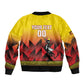 Afro Basketball Custom Uganda Sleeve Zip Bomber Jacket Come On Silverbacks African Pattern - African Pride
