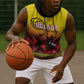 Afro Basketball Custom Uganda Sleeveless Hoodie Come On Silverbacks African Pattern - African Pride