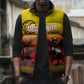 Uganda Basketball Custom Sleeveless Puffer Jacket Come On Silverbacks African Pattern