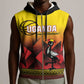 Afro Basketball Custom Uganda Sleeveless Zip Hoodie Come On Silverbacks African Pattern - African Pride