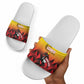 Uganda Basketball Custom Slide Sandals Come On Silverbacks African Pattern