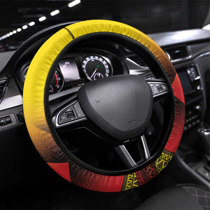 Afro Basketball Uganda Steering Wheel Cover Come On Silverbacks African Pattern - African Pride