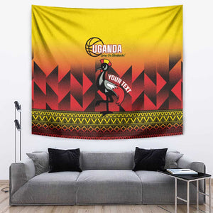 Afro Basketball Custom Uganda Tapestry Come On Silverbacks African Pattern - African Pride