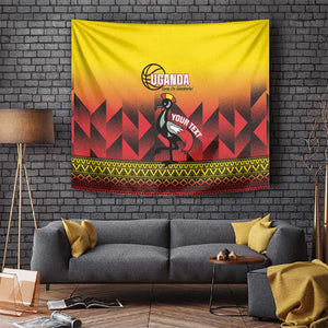 Afro Basketball Custom Uganda Tapestry Come On Silverbacks African Pattern - African Pride