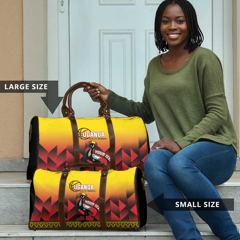 Uganda Basketball Custom Travel Bag Come On Silverbacks African Pattern
