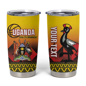 Afro Basketball Custom Uganda Tumbler Cup Come On Silverbacks African Pattern - African Pride