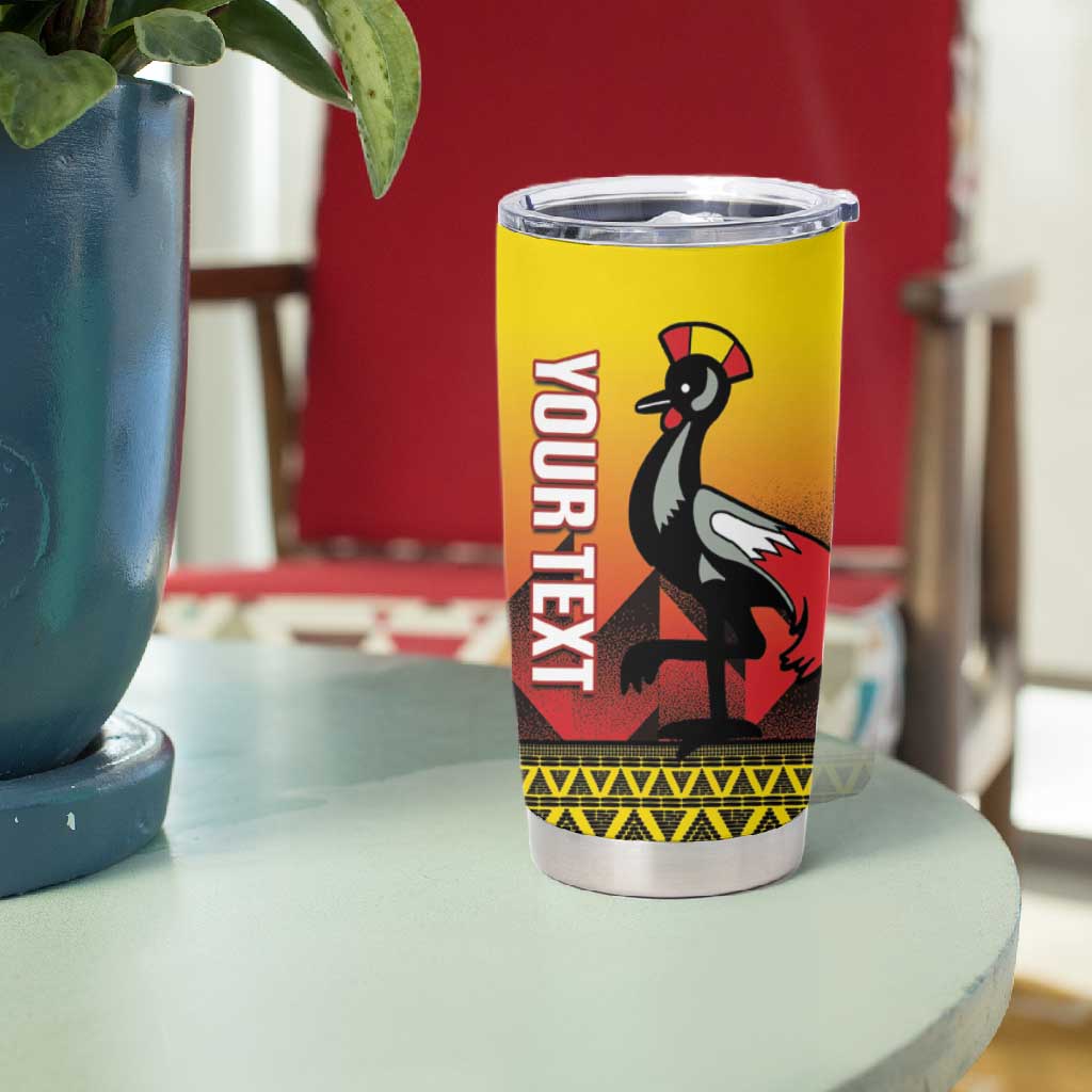 Afro Basketball Custom Uganda Tumbler Cup Come On Silverbacks African Pattern - African Pride